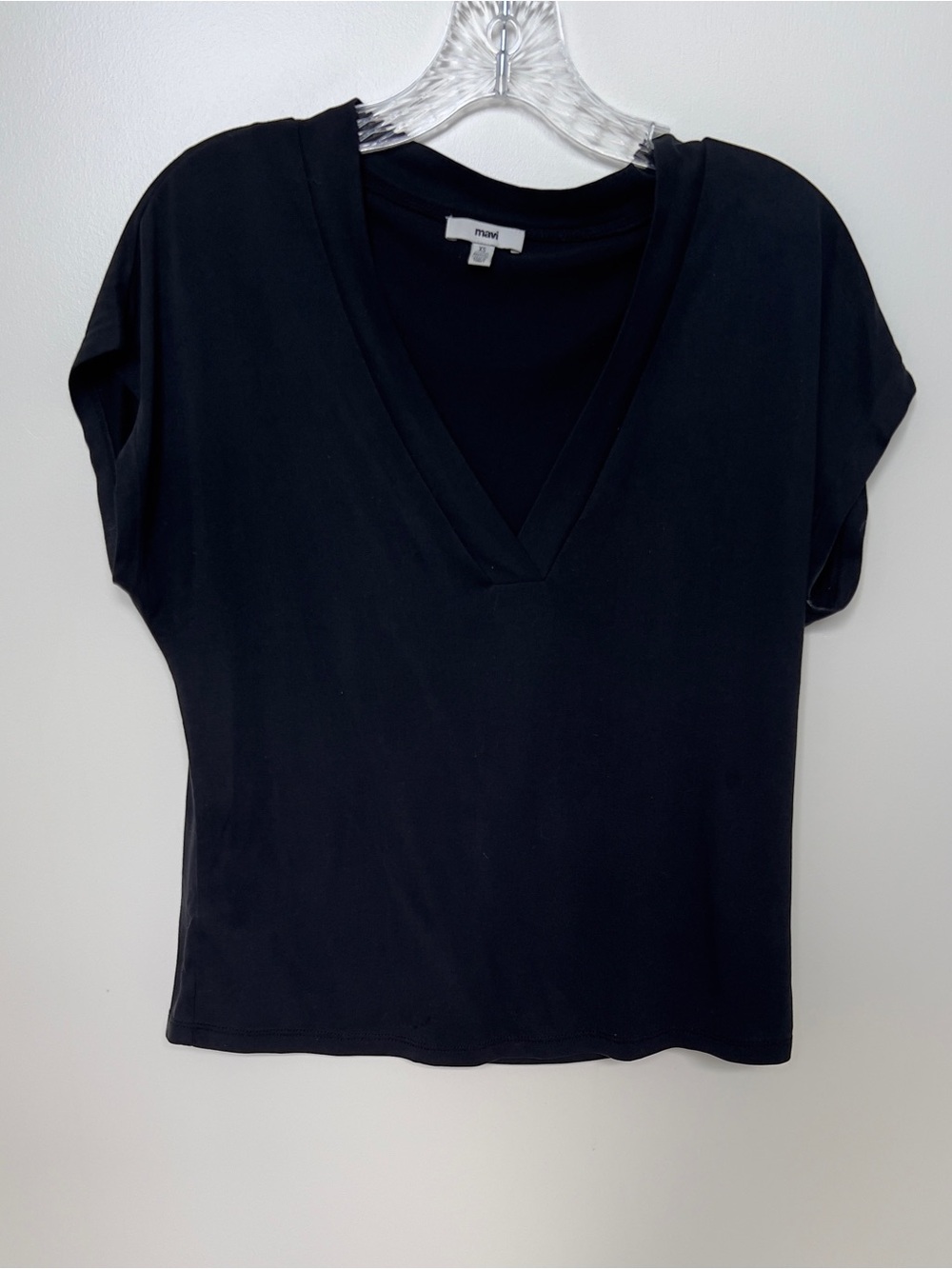 Mavi Black V-Neck Women's Top